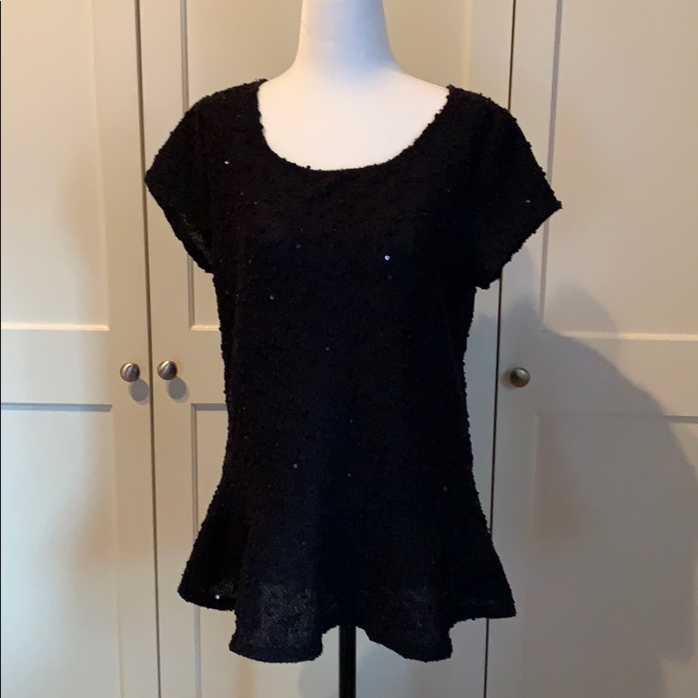 Black Peplum tee